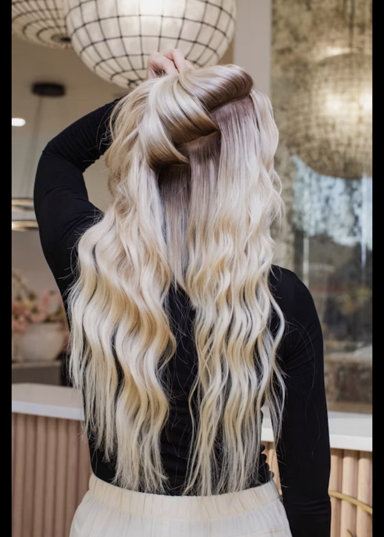 Blonde hair results after a salon appointment