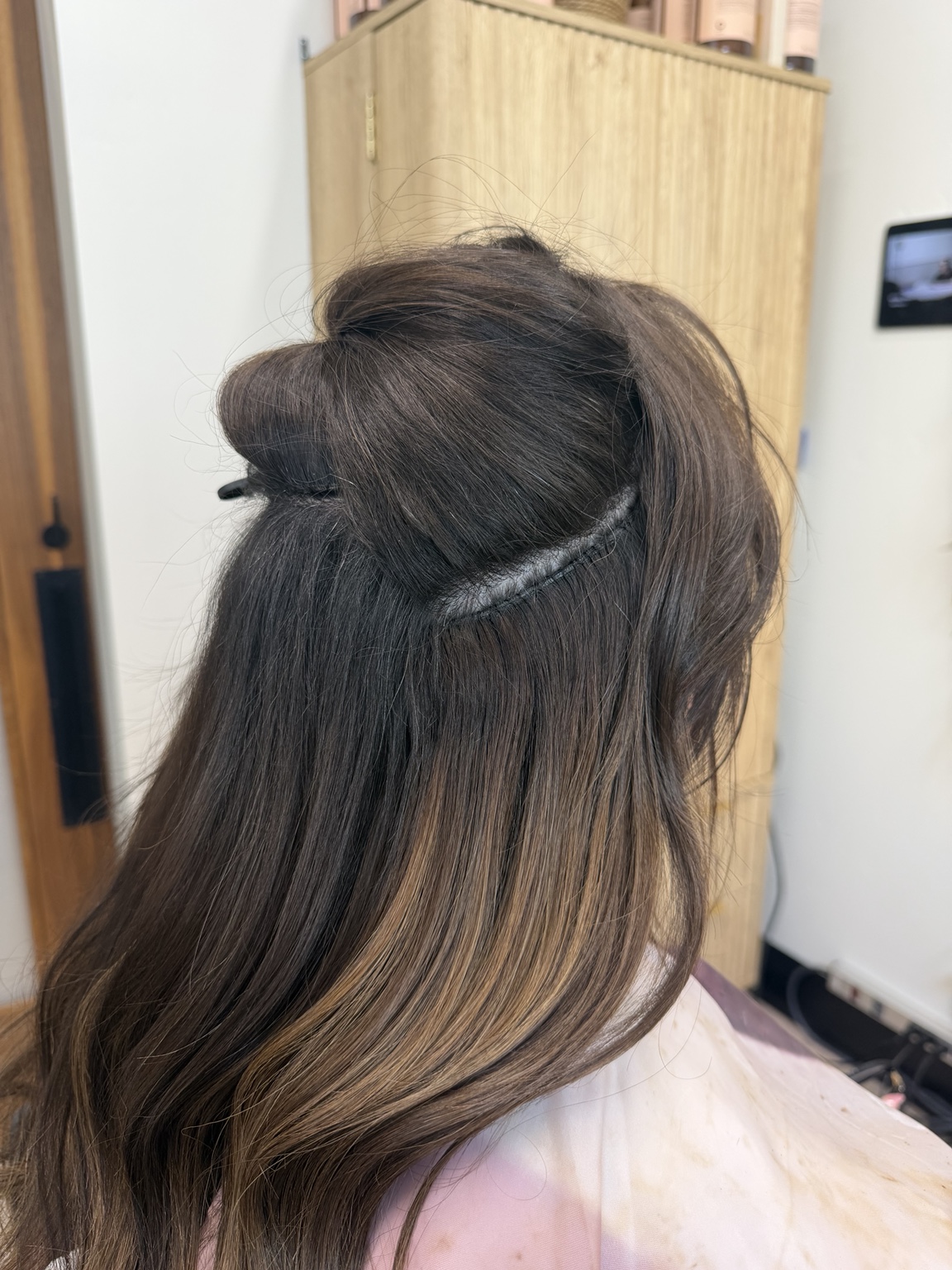 Brunette hair with IBE® extensions